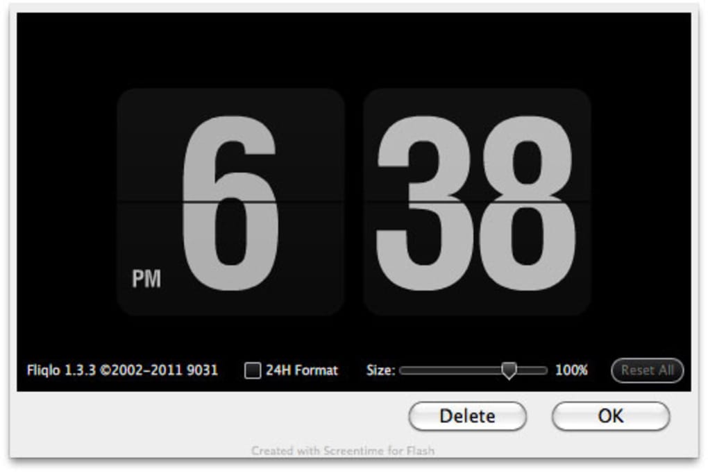 Fliqlo clock screensaver for mac